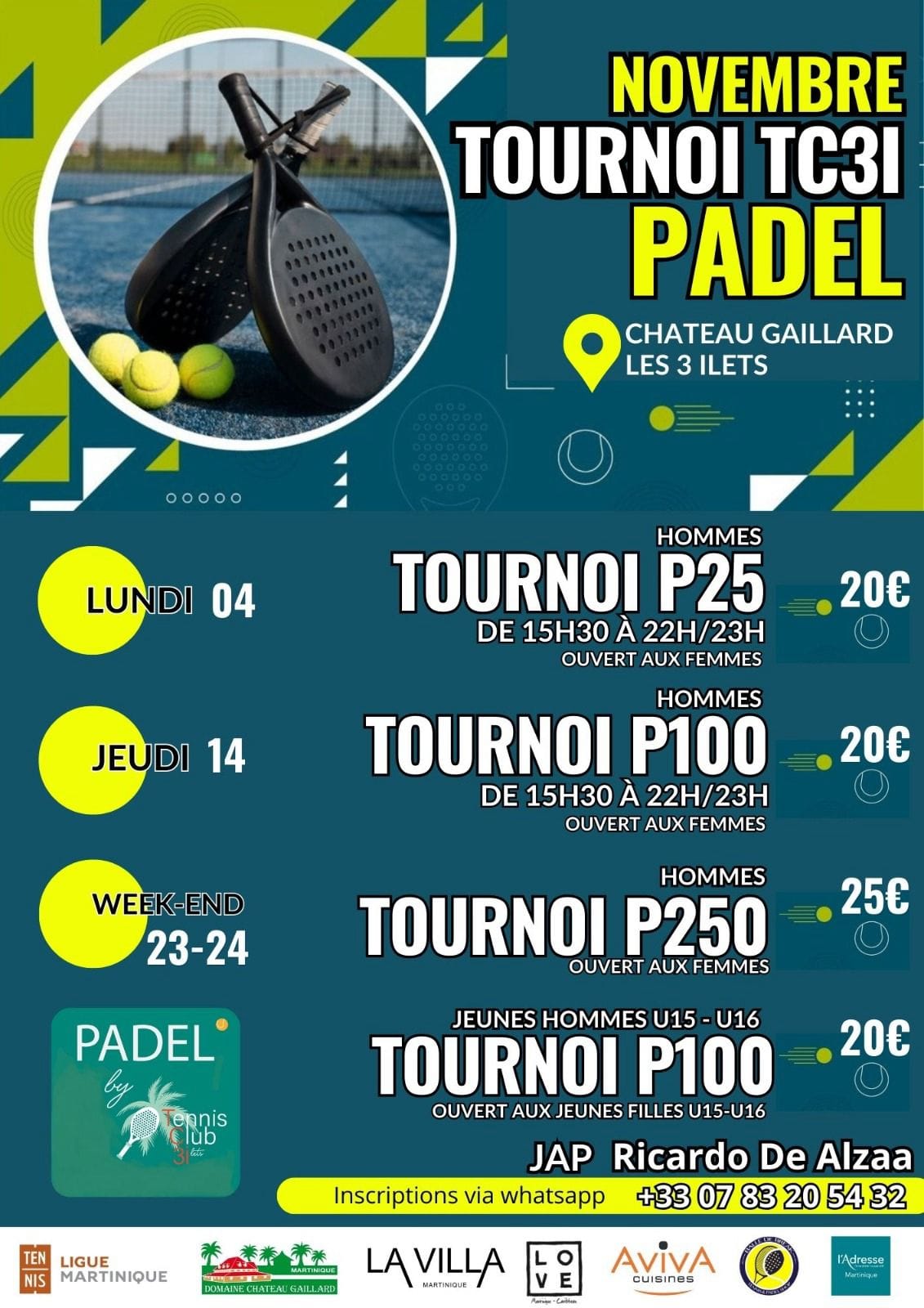 tournoi de padel tennis