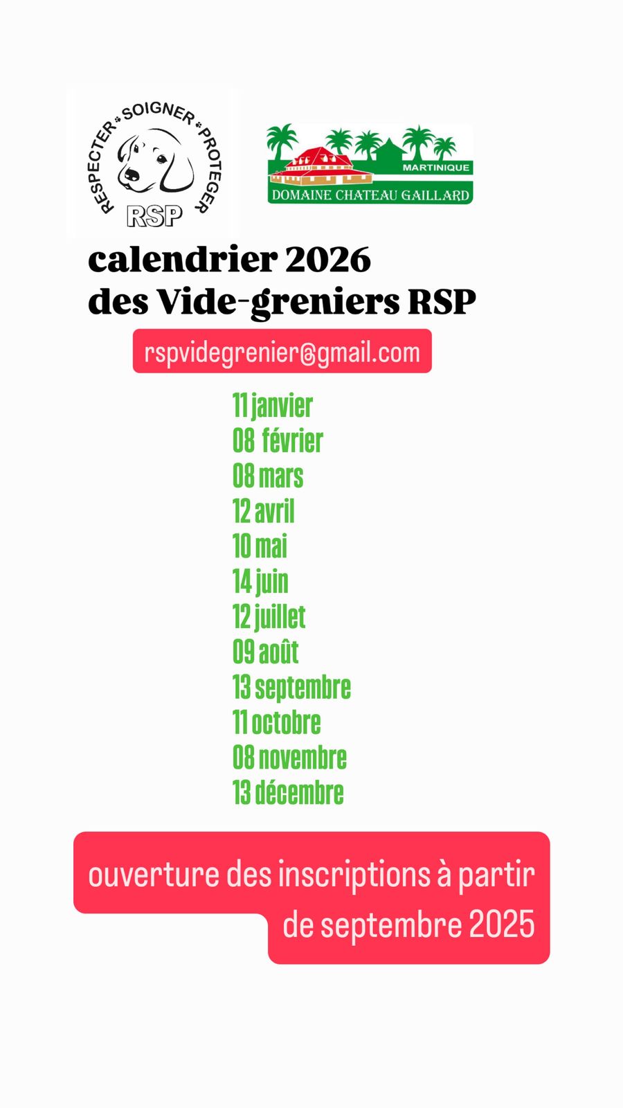 dates des vide-grenier RSP 2025